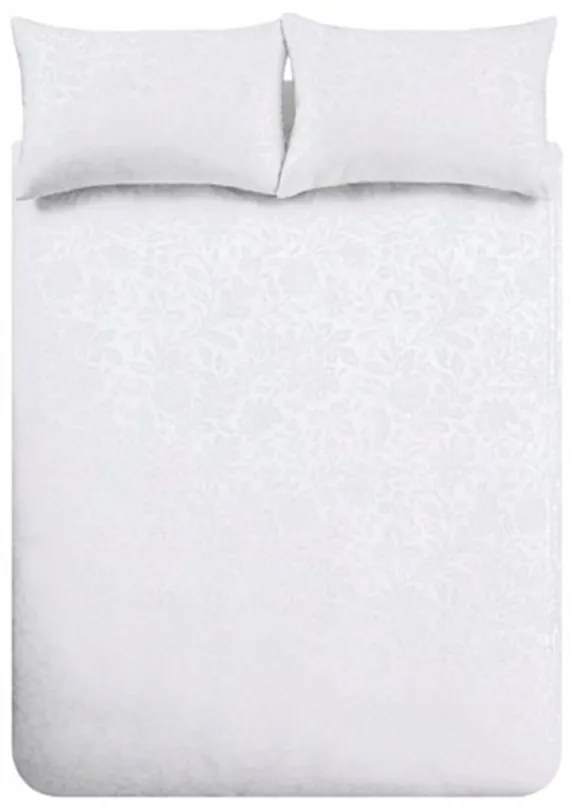Biele obliečky na jednolôžko zo žakára 135x200 cm Fleur Matelassé – Bianca