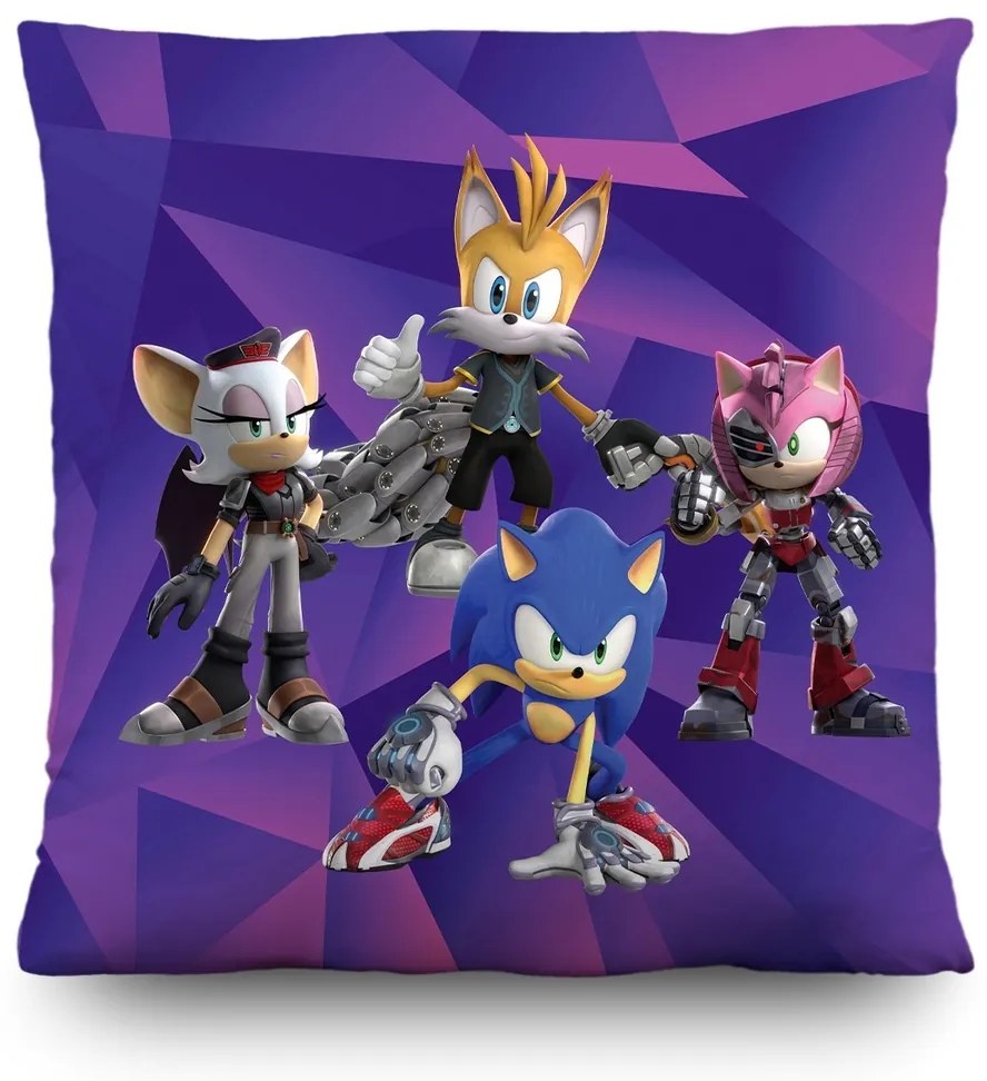 Detský vankúš Sonic, 40 x 40 cm