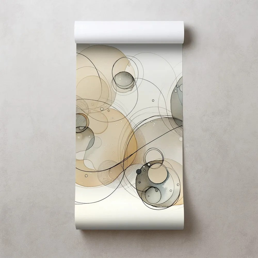 Tapeta abstraktné akvarelové kruhy