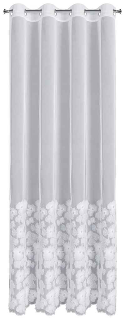 ZÁCLONA NA KRÚŽKOCH EVA MINGE JASMIN 140X250 CM VZOROVANÁ