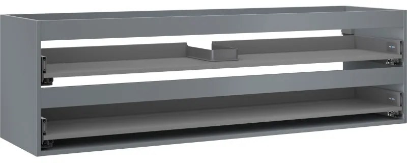 Mexen Box-A, závesná skrinka 160 cm, 2 zásuvky, grafitová matná, 91AX0-1600-470-2-66