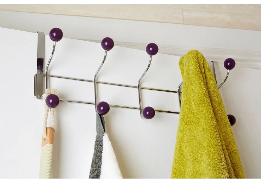 Kovový vešiak na dvere vo vínovo-striebornej farbe 41 cm – Premier Housewares