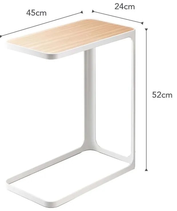Biely odkladací stolík YAMAZAKI Frame