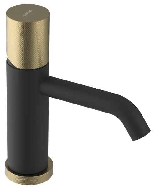 Sapho Sapho, ULTRATAP stojanková umývadlová batéria bez výpuste, čierna matná/zlato mat, UT002TBG
