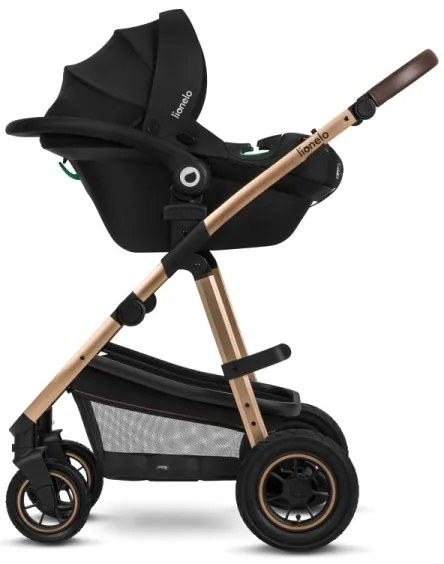 Lionelo - Kombinovaný kočík 3v1 AMBER Čierny Onyx