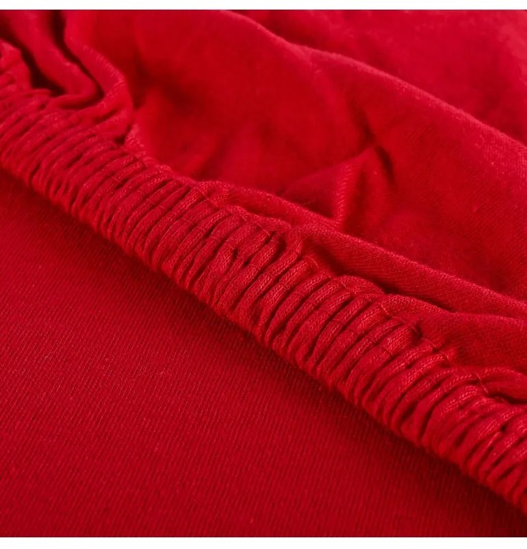 Plachta posteľná červená jersey EMI, Plachta 90x200