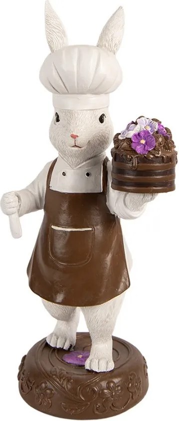 Dekorácia králik s čoko tortou a sirôtkami - 15*11*32 cm