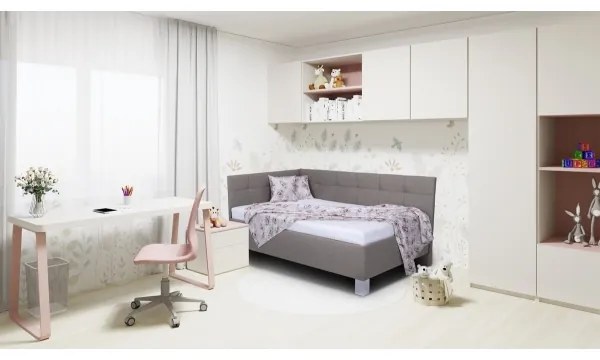 Čalúnená posteľ MARIA PETITE 120x200 cm s úložným priestorom, bez matraca, taupe