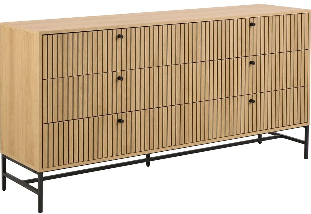 Komoda v dekore duba v prírodnej farbe 158x80x40 cm Albany – Actona