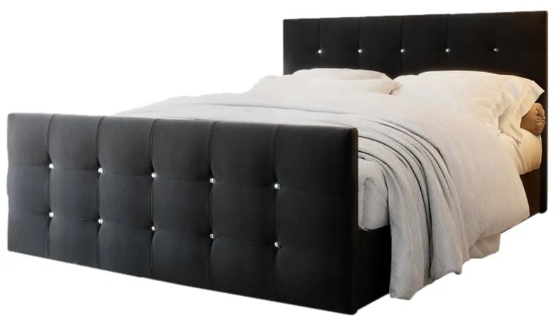 Čalúnená posteľ boxspring NAOMI - cosmic 100 / 160x200 / s vrchným matracom