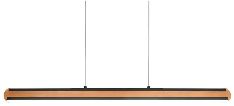 LED závesné svietidlo v čierno-prírodnej farbe Deacon – Trio