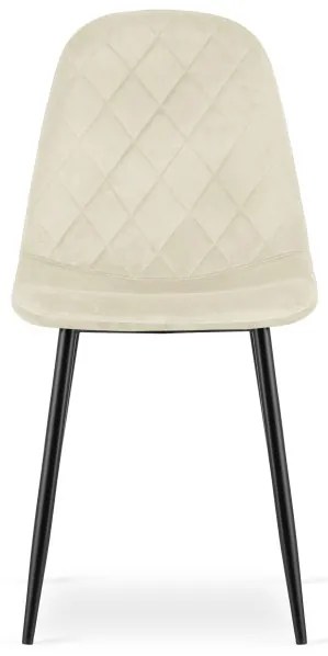 Set troch jedálenských stoličiek ASTI zamatový béžový (3 ks)