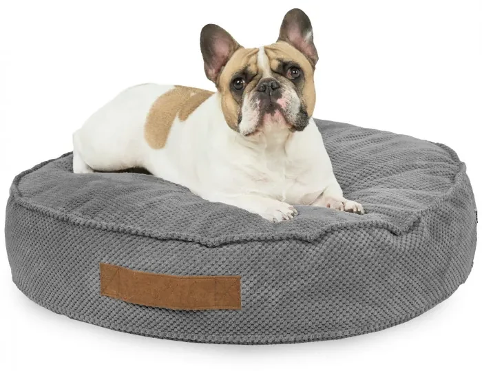 Okrúhly peliešok pre psa Bodka - Priemer - 80 cm/Sivá