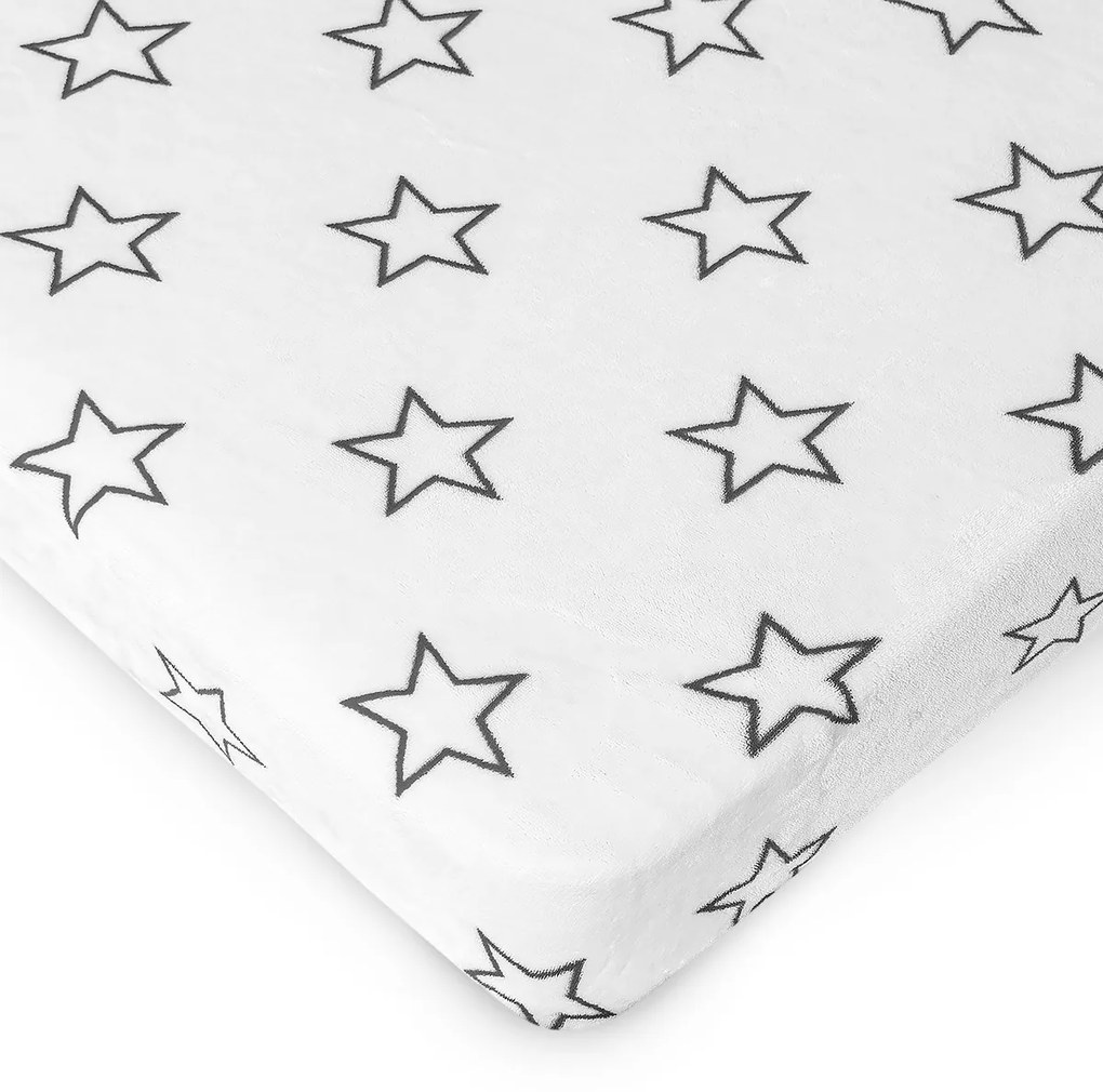 4Home prestieradlo mikroflanel Stars grey, 160 x 200 cm