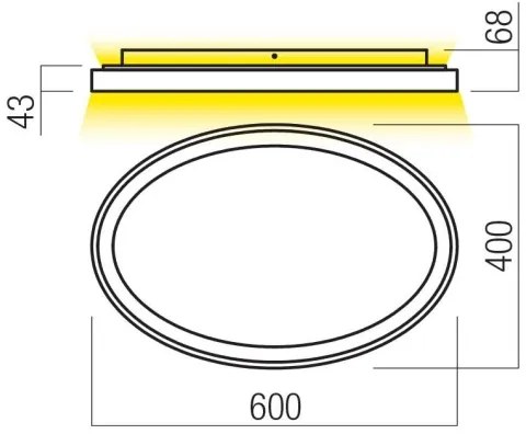 Redo 01-3806 - LED stmievateľné stropné svietidlo NOBU LED/60W/230V biela
