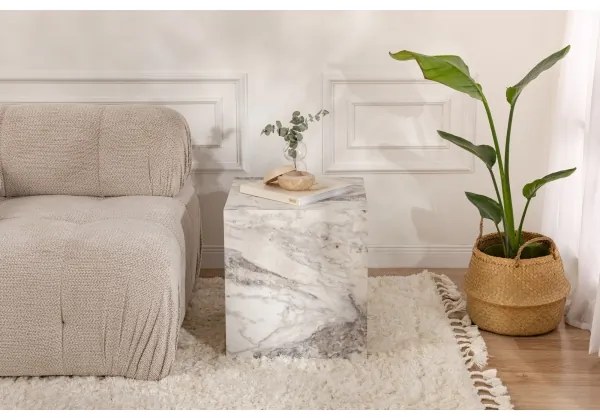 Odkladací stolík KUP 50x45 cm dekor mramoru