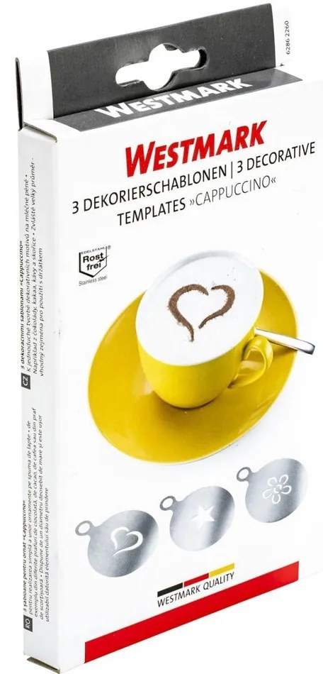 Westmark Šablóna dekoračná Cappuccino, 3 ks
