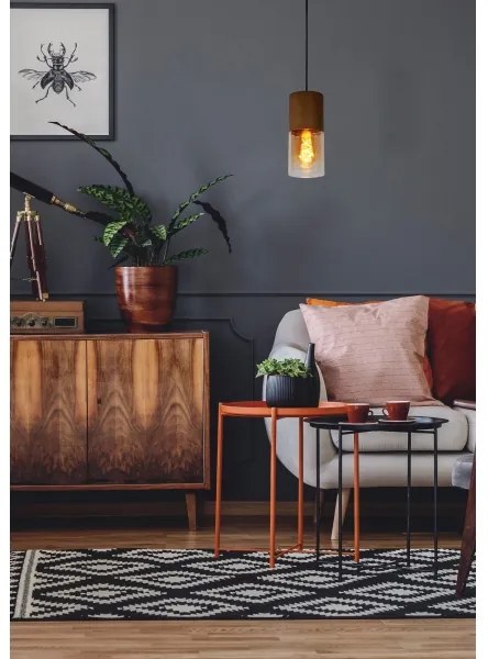 Lucide 74410/01/62 - Luster na lanku ZINO 1xE27/60W/230V hnedá