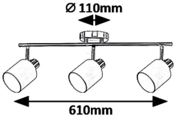 Rabalux 5011 - Bodové svietidlo NATINA 3xE14/25W/230V
