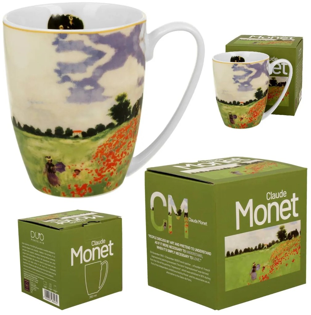 Porcelánový hrnček Monet Poppy Field 360 ml