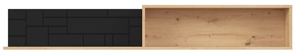 Polica BRW Pont POL/160 (dub artisan + čierna matná). Akcia -17%. Vlastná spoľahlivá doprava až k Vám domov. 1063035
