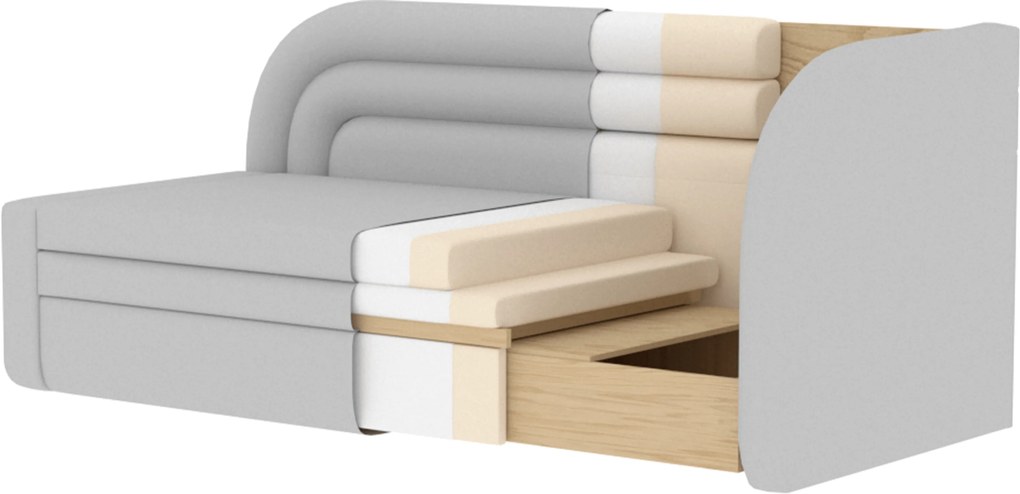 Béžová 3-miestna pohovka FABILLO, rozkladacia Varianta: Ľavý roh