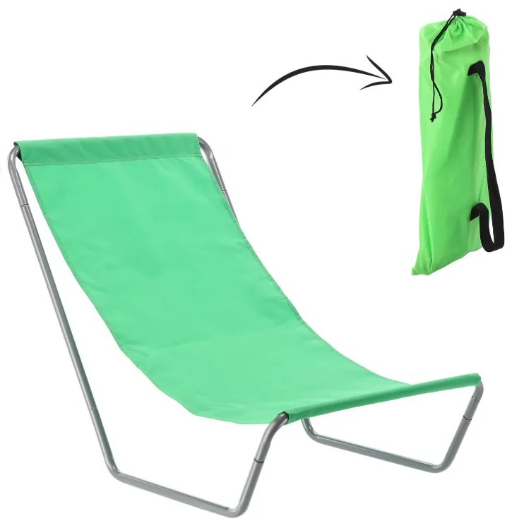 Skladacie plážové lehátko - zelené
