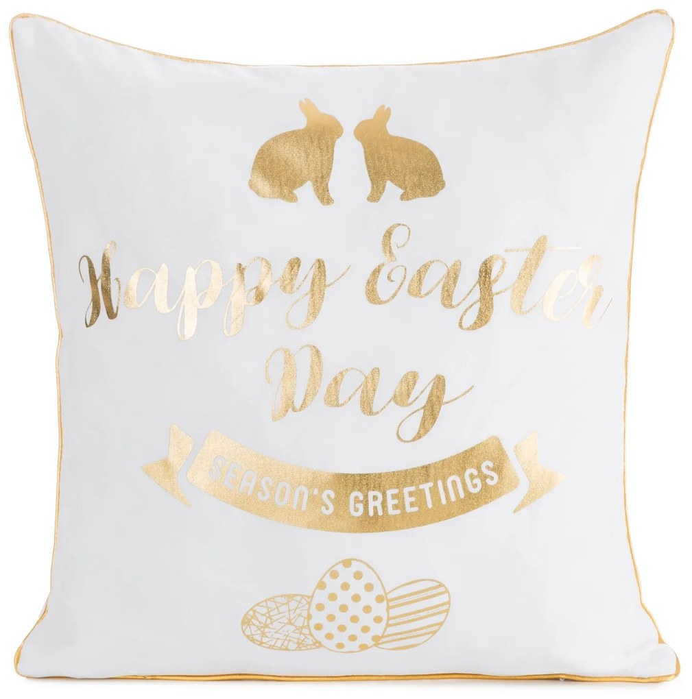 VEĽKONOČNÁ DEKORAČNÁ OBLIEČKA NA VANKÚŠ EASTER65 45X45 CM VZOROVANÁ