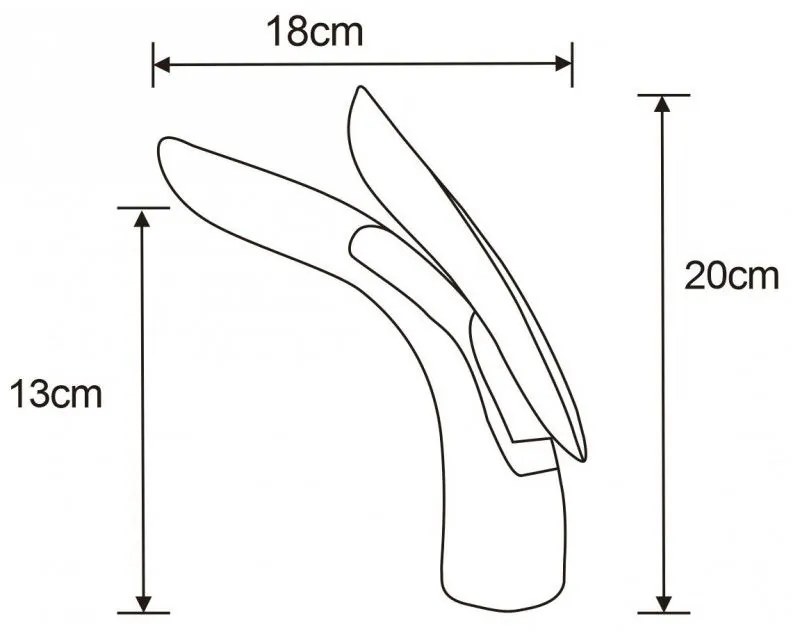 Mexen Foja umývadlová batéria, chrómová, 746700-00