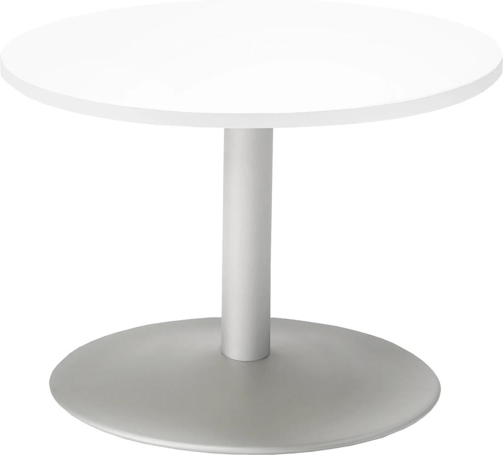 Konferenčný stolík Monty, Ø700 mm, biela / šedá