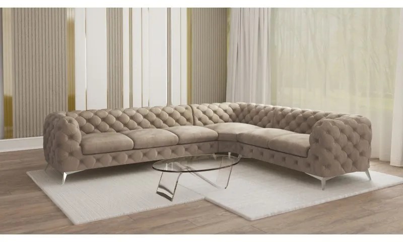 ROHOVÁ SEDAČKA CHESTERFIELD LARISSA PRAVÁ - ĽAVÁ 323 X 264 cm