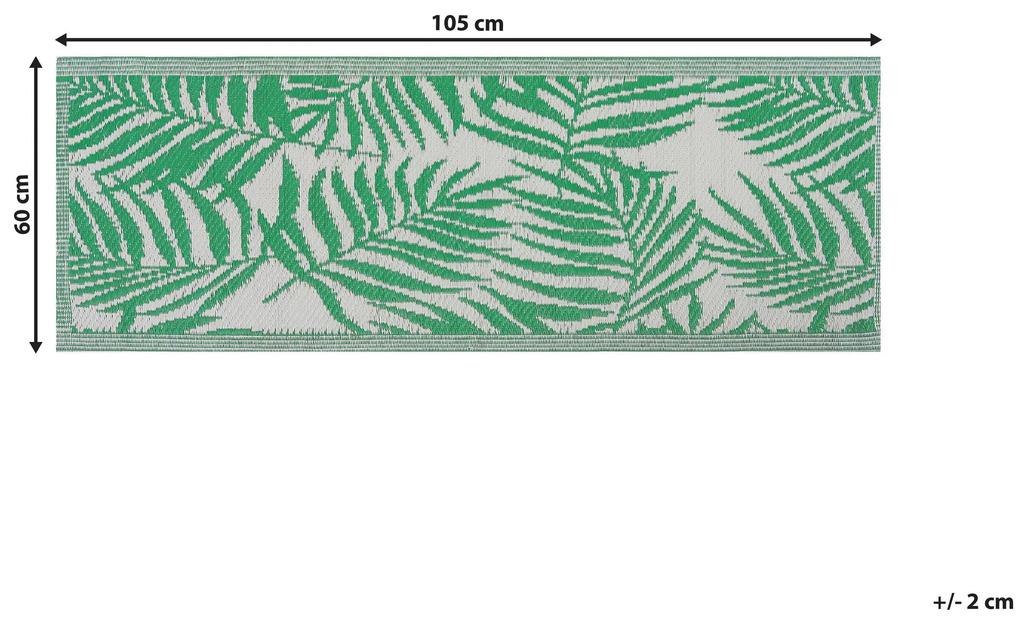 Vonkajší koberec  60 x 105 cm zelený KOTA Beliani