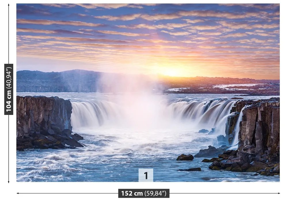 Fototapeta Vliesová Selfoss vodopád 416x254 cm