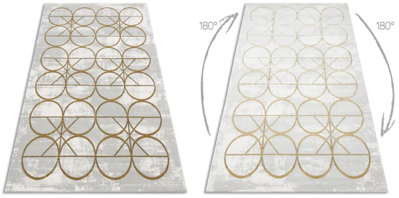 Dywany Łuszczów, Kusový koberec Emerald 1010 cream and gold, 120x170, viacfarebná, kancelária