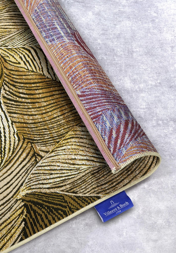 Kusový koberec Villeroy & Boch 106059 Gold, Black – na von aj na doma, 200x285, žltá, chodba / predsieň, Villeroy & Boch