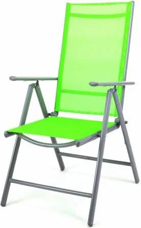 Záhradná skladacia stolička - zelená