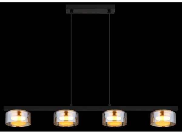 Globo 16055-4HG - LED Luster na lanku HIGGINS 4xGX53/6W/230V dymová/hnedá