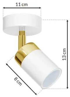 Bodové svietidlo JOKER 1xGU10/25W/230V biela/zlatá