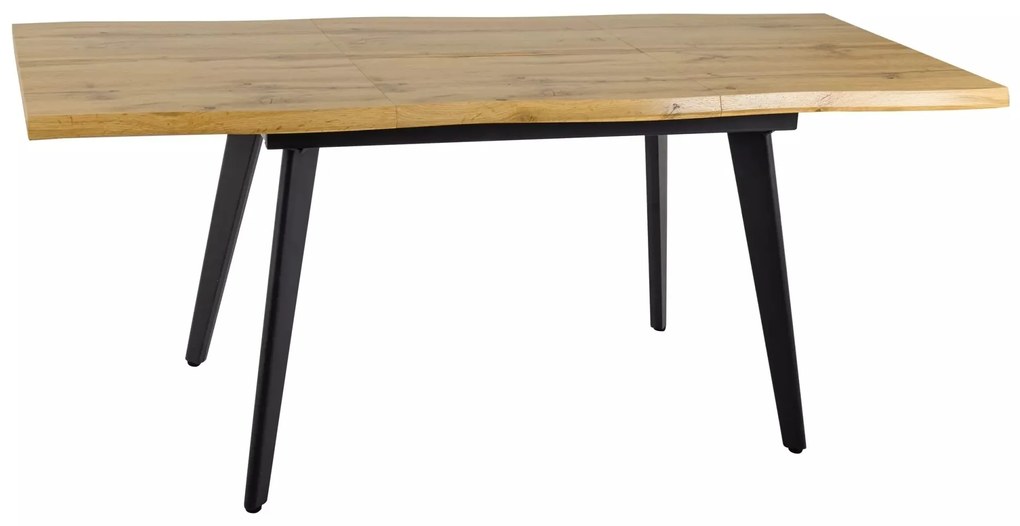 Rozkládací jídelní stůl Fresno 120/180 cm dub artisan/černý