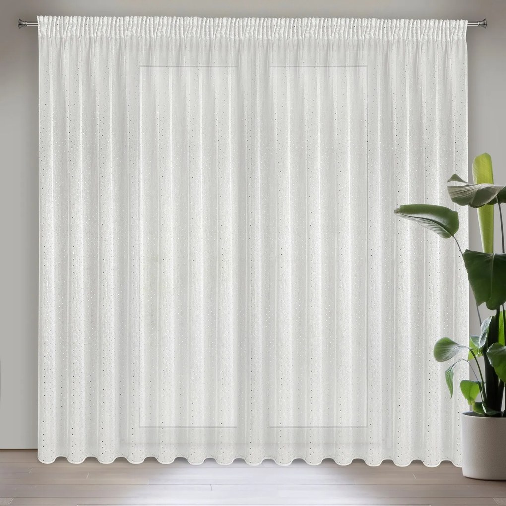 ZÁCLONA NA PÁSKE SIBEL 300X250 CM BIELA