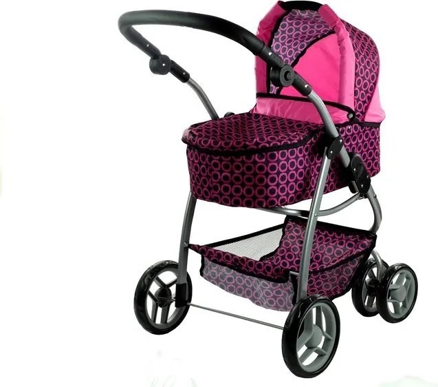 Kočík pre bábiky Alice Deep, kočík, prenosná postieľka 2v1