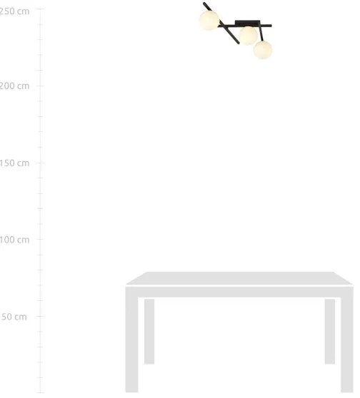 Stropné svietidlo SMART 3xE14/10W/230V čierna/biela