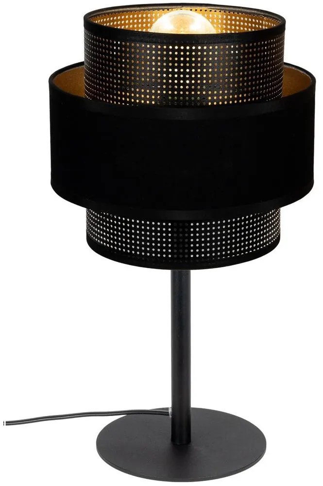 Stolná lampa NESS 1xE27/60W/230V čierna