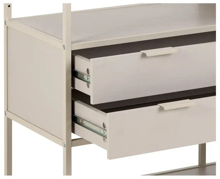 Knižnica Seaford III 114 cm sivá