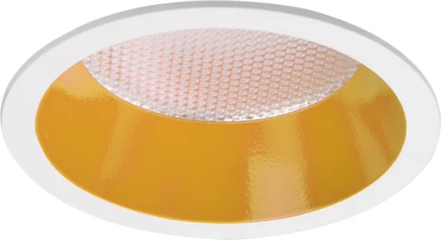 Trilum ARCH Stropné zápustné svietidlo Zapustené LED sviet. PAN R, 5W, 3000K, 455lm, CRI85, IP44, Epistar, 90°, d90×H58mm, zlatá