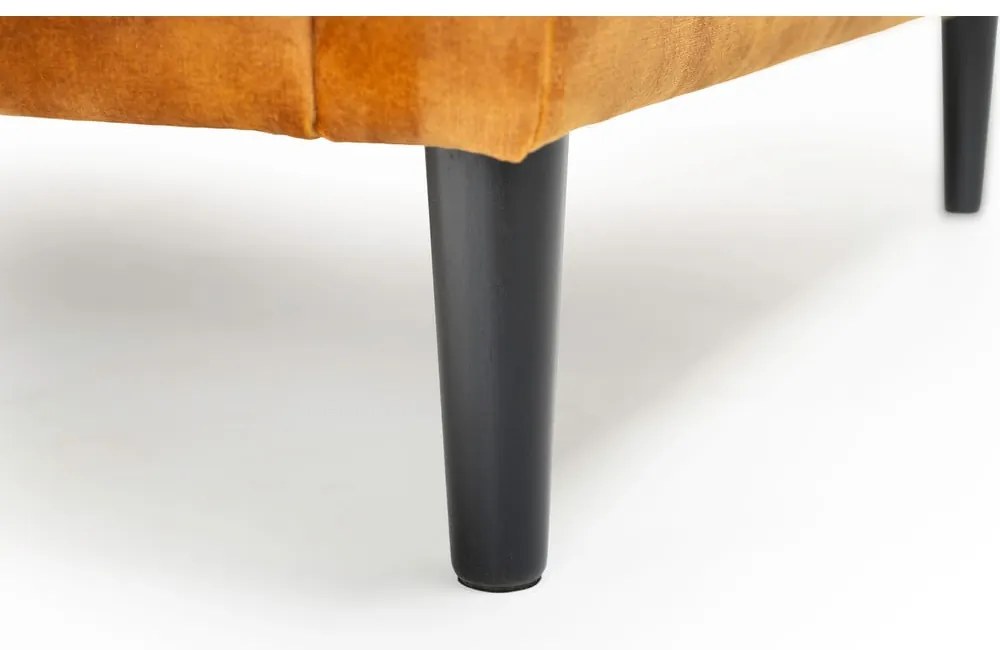 Žltá zamatová pohovka 220 cm Adagio - Scandic