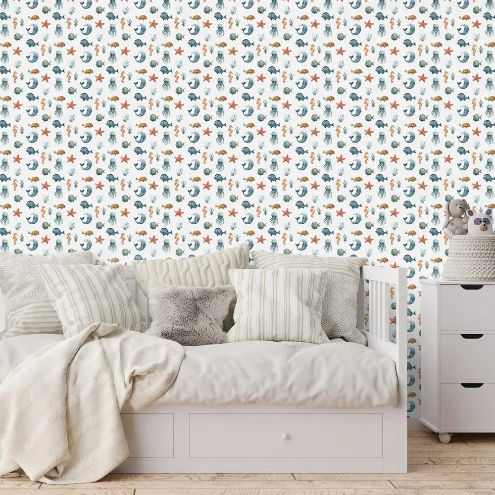 Tapeta morský svet v pastelových farbách