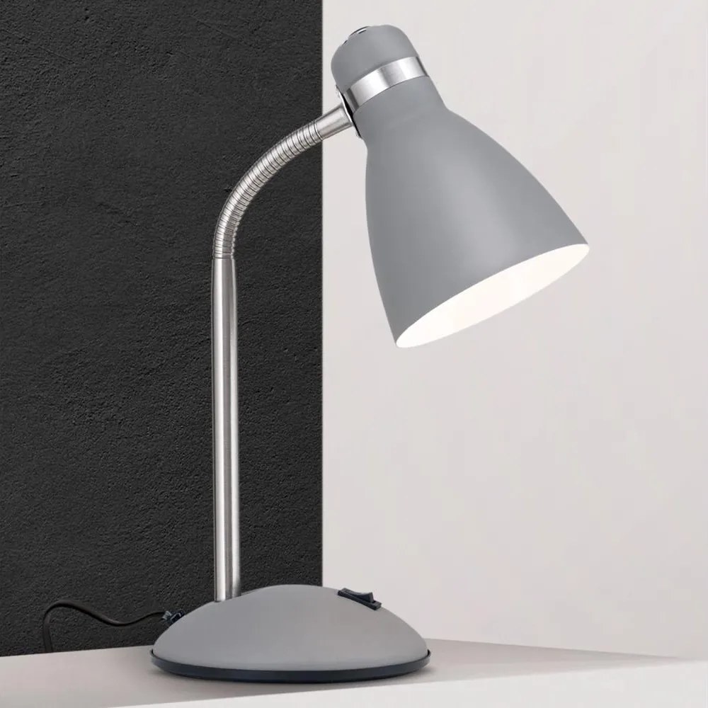 Orion - Stolná lampa SCHOOL 1xE27/40W/230V sivá/matný chróm