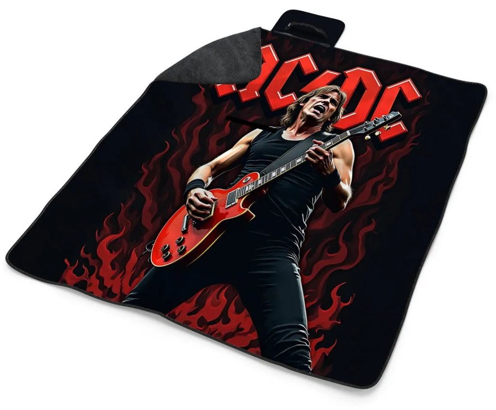 Sablio Plážová deka ACDC Gitarista: 200x140 cm