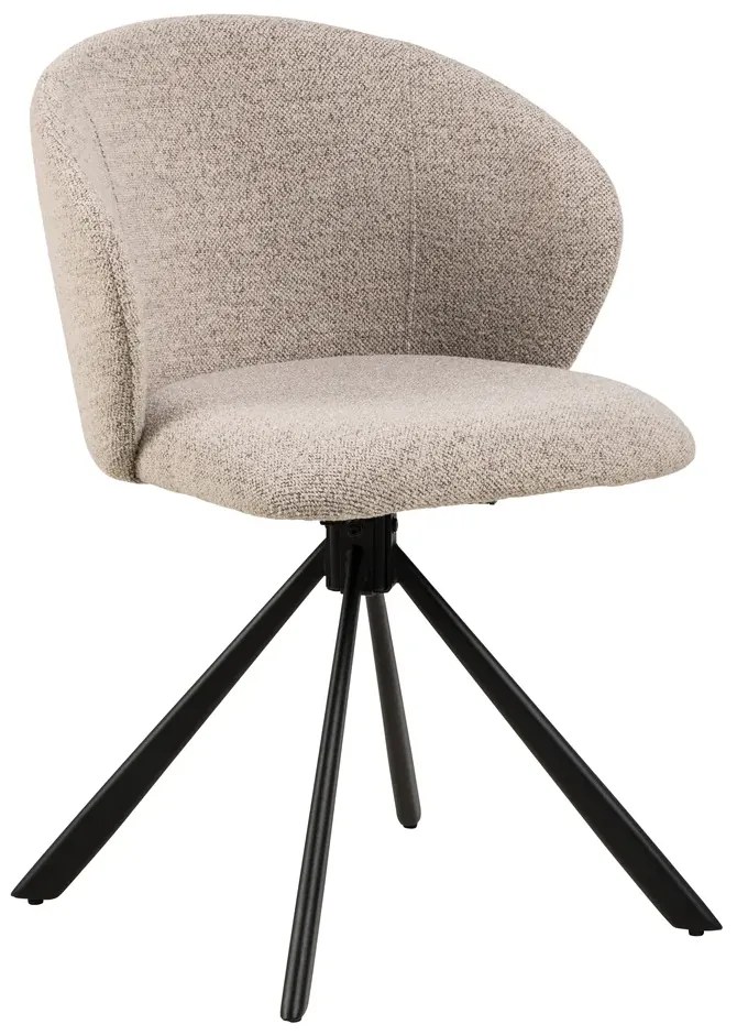 Otočná jídelní židle Pippa béžové/černá